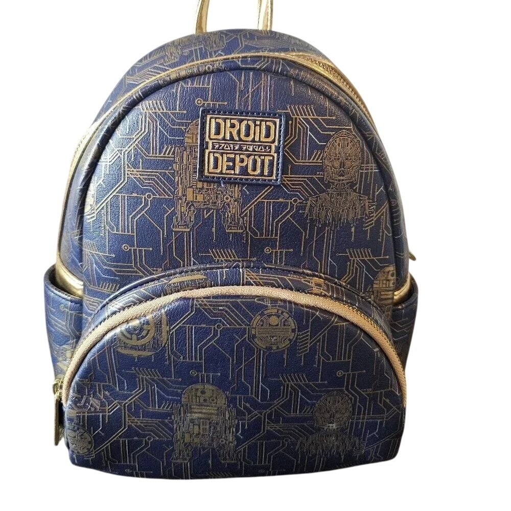 Disney Parks Star Wars Galaxy's Edge Droid Depot Loungefly Mini Backpack